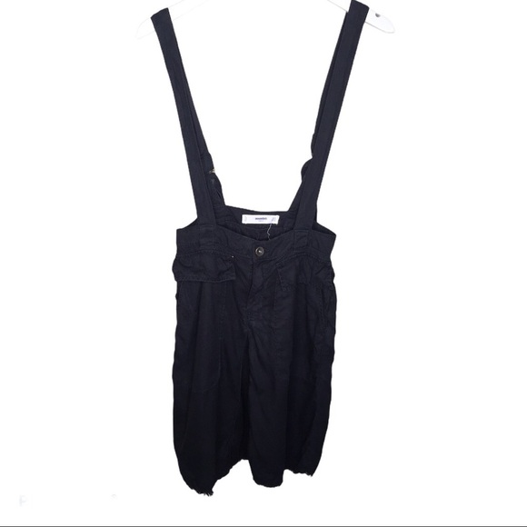 MANGO CASUAL Jean Pinafore/Overall Skirt With Pockets Black Size XS - Picture 4 of 8